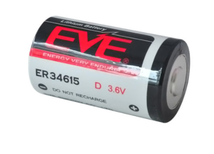 EVE ER34615            Battery: lithium; 3.6V; D; 150mm leads; Ø32.9x61.5mm; 19000mAh